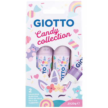 COLLA STICK 20 GR. GIOTTO CANDY COLLECTION ASTUCCIO 2 PEZZI FILA