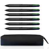 ASTUCCIO SOFT TOUCH CON 6 PENNE SFERA 4 COLORI URBAN BLACK GRIP 4MULTI OSAMA