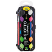 ACQUERELLI FLUO GIOTTO ( USO SCOLASTICO ) SCATOLA 12 COLORI FILA