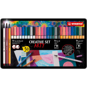 SET CREATIVE ARTY PENNARELLI E FINELINER SCATOLA IN METALLO DA 30 PEZZI STABILO