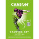 CARTA DISEGNO 2 LATI GRANA RUVIDA E LISCIA 150 GR. A4 BLOCCO 40 FOGLI XSMART DRAWING ART CANSON