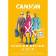 CARTA DISEGNO GRANA EXTRA LISCIA 180 GR. A4 BLOCCO 30 FOGLI XSMART FASHION DESIGN CANSON