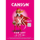 CARTA DISEGNO GRANA EXTRA LISCIA 250 GR. A4 BLOCCO 20 FOGLI XSMART FAN ART CANSON