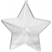 STELLA IN PLASTICA TRASPARENTE KRISTALL 3D 8 CM. CWR