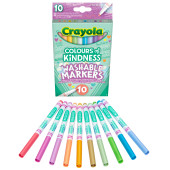 PENNARELLI PUNTA FINE SUPER LAVABILI COLOUR OF KINDNESS SCATOLA 10 COLORI CRAYOLA