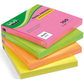 FOGLI ADESIVI RIPOSIZIONABILI 76X76 COLORI NEON MEMOSTICK LEBEZ