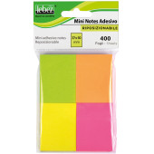 FOGLI ADESIVI RIPOSIZIONABILI 37X50 COLORI NEON MEMOSTICK LEBEZ