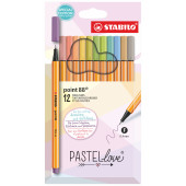 FINELINER POINT 88 PASTELLOVE SET 12 COLORI STABILO