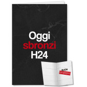 BIGLIETTO AUGURALE COMPLEANNO 11,5X17 MILANESE IMBRUTTITO CROMO