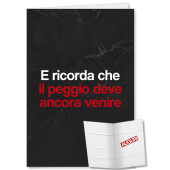 BIGLIETTO AUGURALE COMPLEANNO 11,5X17 MILANESE IMBRUTTITO CROMO
