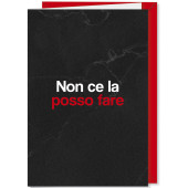 BIGLIETTO AUGURALE COMPLEANNO 11,5X17 MILANESE IMBRUTTITO CROMO