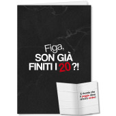 BIGLIETTO AUGURALE COMPLEANNO 30 ANNI 11,5X17 MILANESE IMBRUTTITO CROMO